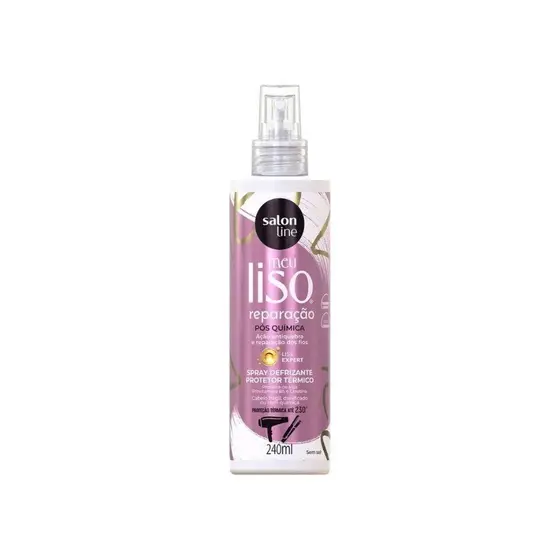 Spray Salon Line Meu Liso Defrizante Protetor Térmico Reparação 240ml