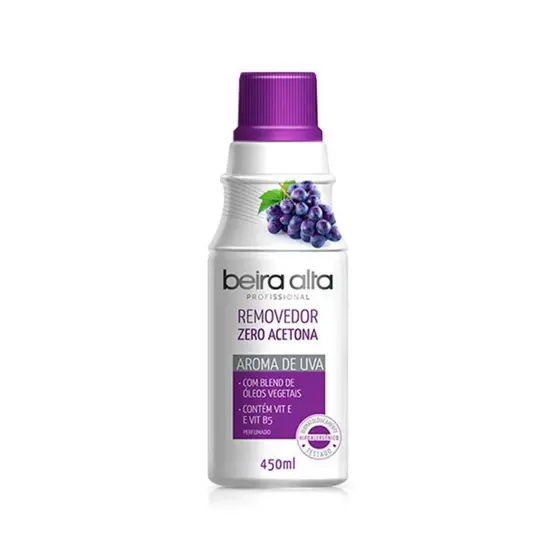 Removedor Esmalte Beira Alta Sem Acetona Uva 450ml