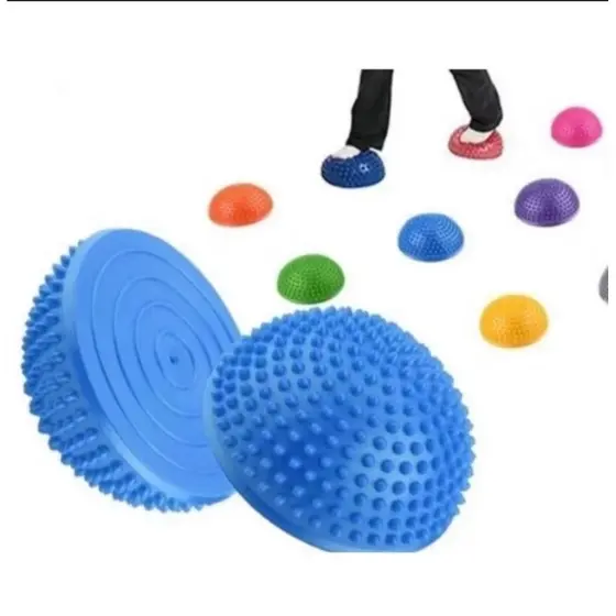 Bola Semicírculo Cravo Espinha Para Massagem Equilíbrio Exercício Muscular Yoga Meia Bola Sensorial AB- 305
