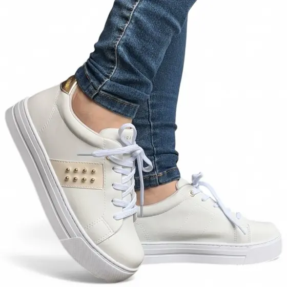 Tênis Feminino Sola Alta Branco Confortável Ramarim 2593121-6