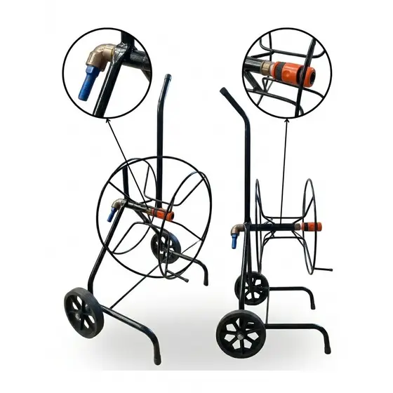 CARRINHO ENROLADOR DE MANGUEIRA 40 METROS -JARDIM SUPORTE + ENVIO SEGURO E IMEDIATO