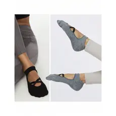 KIT 2, 3, 6 PARES Meia Yoga Pilates Profissional Femininas Antiderrapante Respirável Cano Medio