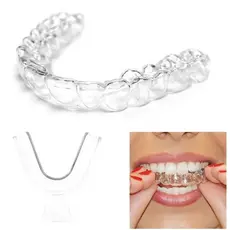 Placa Bucal De Silicone Moldável Ajuste Personalizado Para Dentes Superior E Inferior Uso Diário
