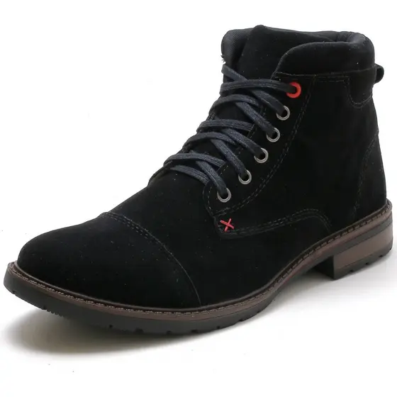 Bota Masculina Country Camurça Botina Conforto Qualidade