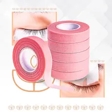 5 Fitas Transpore/Micropore Rosa Antialérgica Para Extensão E Alongamento De Cílios 9m