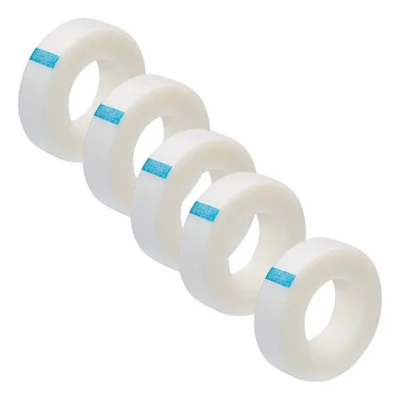 KIT 2/5/10 Fitas Transpore Adesiva Transparente Antialégica para Extensão de Cílios 10m