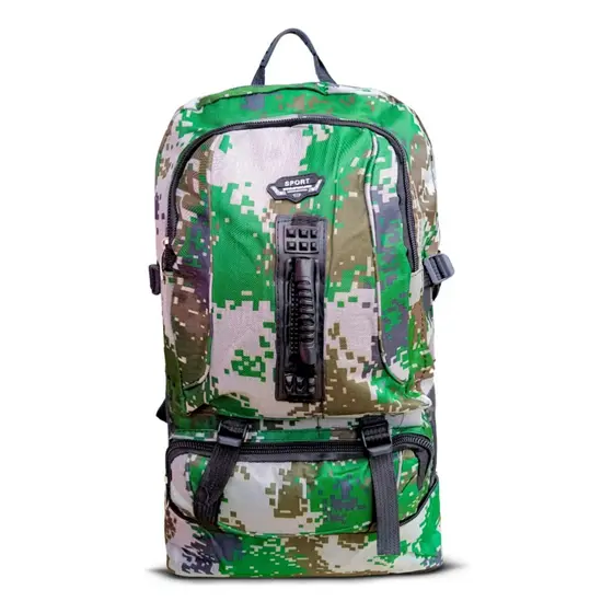 Mochila Viagem Trilha Militar Grande Bolsa Mochilão Camuflada Mala Com Bolsos Camping De Costas