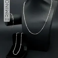 Colar Prata 925 Pulseira Tornozeleira Legítima Veneziana v12 Original Bolinhas Feminina Prata