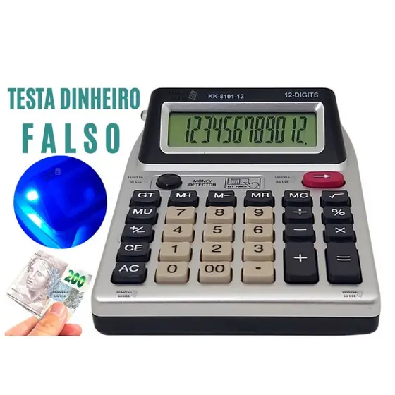 Calculadora ( Testa Dinheiro Falso ) Para Caixa De Comércio