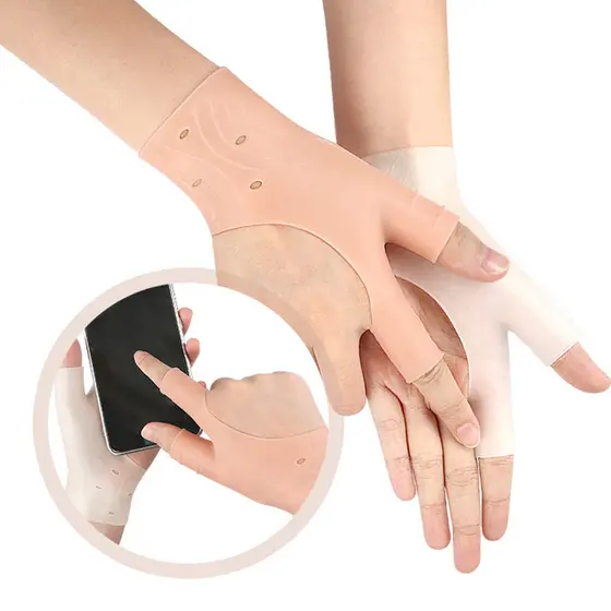1 Peça Cinta De Suporte De Pulso De Polegar , Luva Sem Dedos De Gel Elástico , Manga De Compressão À Prova D'água Para U