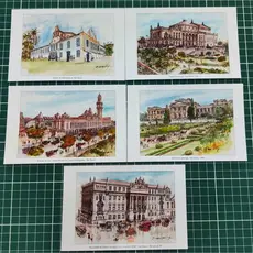 KIT 5 Cartões Postais de São Paulo | Arte em Aquarela | Cartão Postal 15x10 | Cartão Decorativo