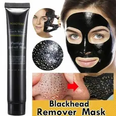 Máscara Facial Preta para Remoção de Cravos Bambu Carvão Descascado Limpeza Profunda do Nariz 20 ml