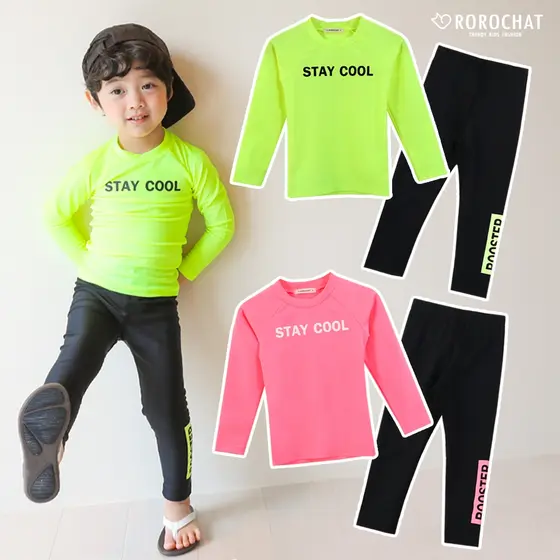 ROROCHAT Kids Rash Guard Top E Calças De Manga Comprida Conjunto De 2 Peças Com Proteção UV De Alta Qualidade