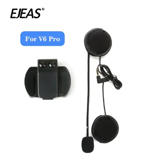 Capacete Interfone Clipe 3.5mm Microfone Alto-Falante Fone De Ouvido Para EJEAS V6 Pro Vnetphone V6 Motocicleta