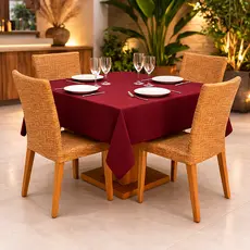 Toalha de Mesa Oxford 1,50x1,40 Quadrada p/ 4 Lugares - Decoração Cozinha, Mesa Posta, Sala Jantar