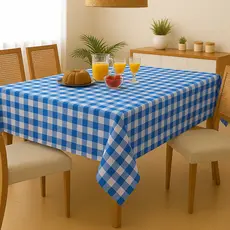 Toalha de Mesa Xadrez Clássica 1,50x1,40 - Perfeita para Cozinha, Piquenique e Decoração | 4 Lugares
