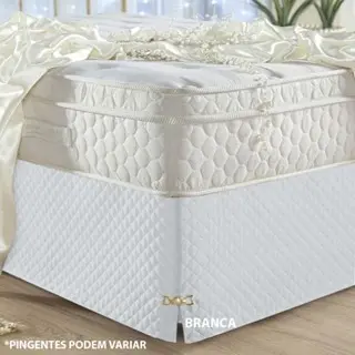 Saia para Cama Box King Matelada 2,00m x 2,00m x 33cm - Decoração Ideal para Quarto
