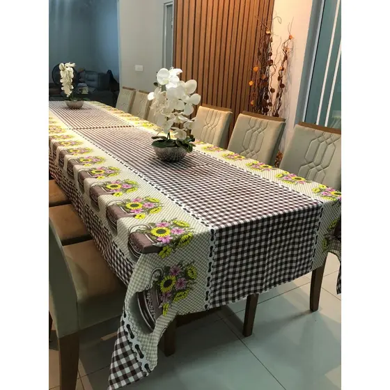 Toalha de Mesa Quadrada Linha Clássica 1,50x1,40 p/ 4 Lugares Decoração Perfeita para o Dia a Dia