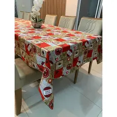 Toalha de Mesa Estampada 2,50 x1,40 P/ 8 Lugares Decoração, Cozinha, Área Externa - Tecido Oxford