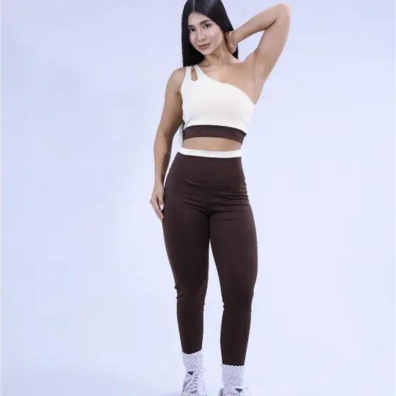 CONJUNTO CALÇA BICOLOR FITNESS ZERO TRANSPARENCIA