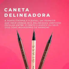 Caneta Delineadora Ponta Fina Alta Precisão Glass Ruby Rose HB524 - 0,6g