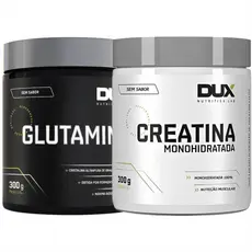 Creatina Dux 100% Pura 300g + Glutamina Pura Dux Nutrition 300g