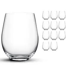 Kit 12 Copos de Vidro 450 ml – Design Moderno, Redondo, Resistente e Transparente | Para Bebidas, Drinks, Suco, Refri