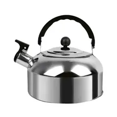 Chaleira Inox com Apito Ferve Rápido Fogão Gás Indução Elétrico 2 Litros