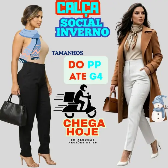 Calça Feminina Social pluz zise Alfaiataria Conforto e Sofisticação para Mulheres Modernas 2026
