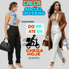Calça Feminina Social pluz zise Alfaiataria Conforto e Sofisticação para Mulheres Modernas 2026