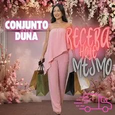 Conjunto Duna Rosa Bebê Calça Com Elástico Pantalona Blusa Tomara Que Caía - estilo o seu legado