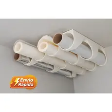 Suporte Organizador para Rolos de Cozinha – Porta Papel Alumínio, Filme PVC e Papel Toalha para Armário 45mm