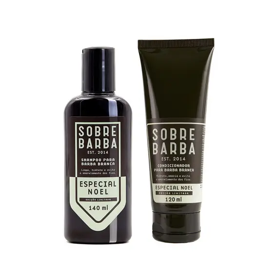 Kit Sobrebarba - Shampoo e Condicionador para Barbas Brancas