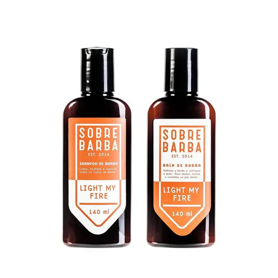 Kit Sobrebarba - Shampoo e Balm de Barba - Light my Fire