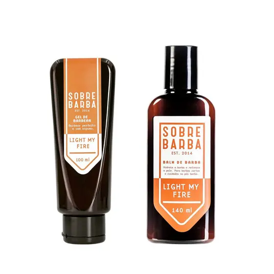 Kit Sobrebarba - Gel de Barbear e Balm de Barba - Light my Fire