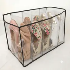 Kit Sapateira Colmeia Vertical PVC Reforçado Organizadora 5 Nichos para Sapatos e Tênis