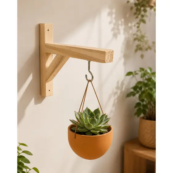 Kit 4 Mão Francesa Para Pendurar Vaso De Planta Na Parede