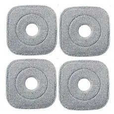 2/4 Pcs Auto Wash Spin Mop Pano De Substituição circular De Microfibra Limpeza Doméstica Para Esfregão Plano