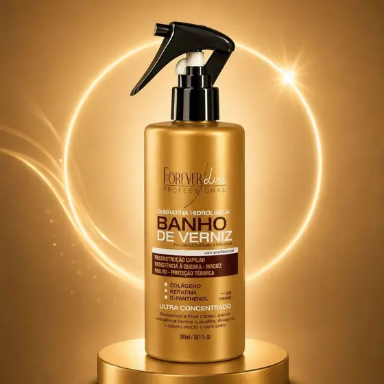 Queratina Hidrolisada Banho De Verniz Forever Liss 300ml