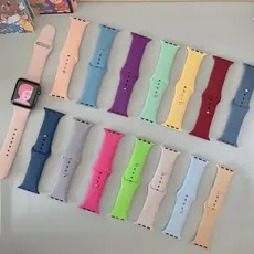 Pulseira de Silicone para Apple Watch 38/40/41/42/44/45/46/49mm Esportiva Colorida