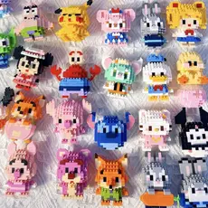 Pequenos Blocos De ConstruçãoDe Bonecas De Partículas Para Crianças  Brinquedos Educativos De Decoração De Haste Montada