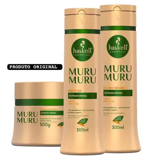 Kit Murumuru Shampoo + Condicionador 300ml + Mascara 300g Haskell