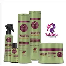 Kit Haskell Bananeira Shampoo + Condicionador + Máscara 300 + Fluido + Nectavita