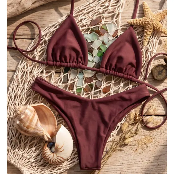 Biquíni Top Cortininha com Calcinha Asa Delta Empina Bumbum – Moda Praia Premium