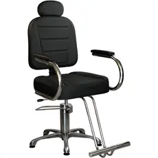Cadeira Poltrona Barbeiro Reclinavel Cabeleleira Salão Beleza, Barbearia Hidraúlica Maquiagem.