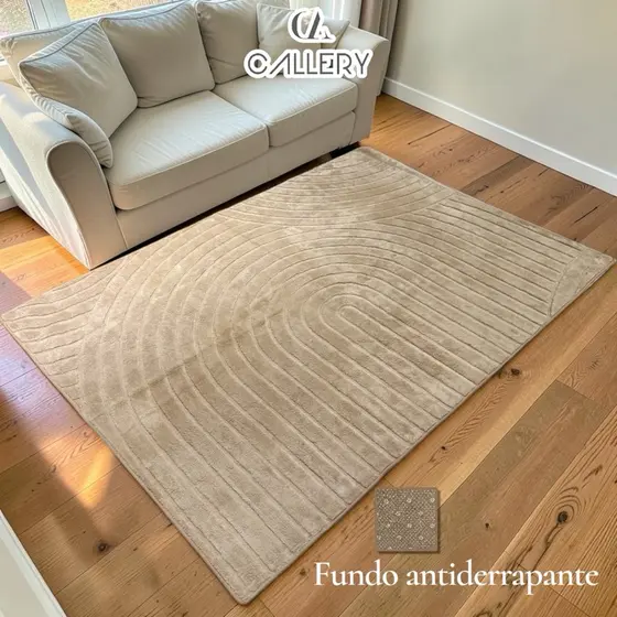 Tapete 150x200cm Antiderrapante Geométrico para Sala quarto