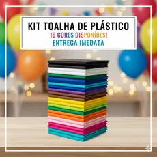 Kit 10/20/30/40 Toalhas de Mesa Plástico 70x70 cm Descartável para Festas, chá  Eventos e Casamentos
