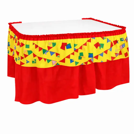 Saia Babado TNT Festa Junina Mesa Bolo Decoração Arraiá Toalha Junina Mesa Principal 4m x 85cm
