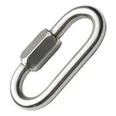 Mosquetão Oval C/ Trava Rosca 5x50mm Aço Galvanizado Escolha a Quantidade