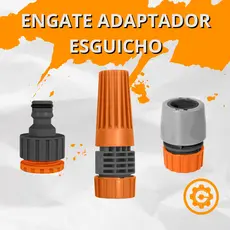 Engate Para Mangueira Jardim + Esguicho Tramontina Kit 3 Und